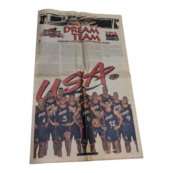 USA‎ TODAY Special Section: USA Basketball Dream Team July 3, 1996 Collectible - Picture 1 of 4